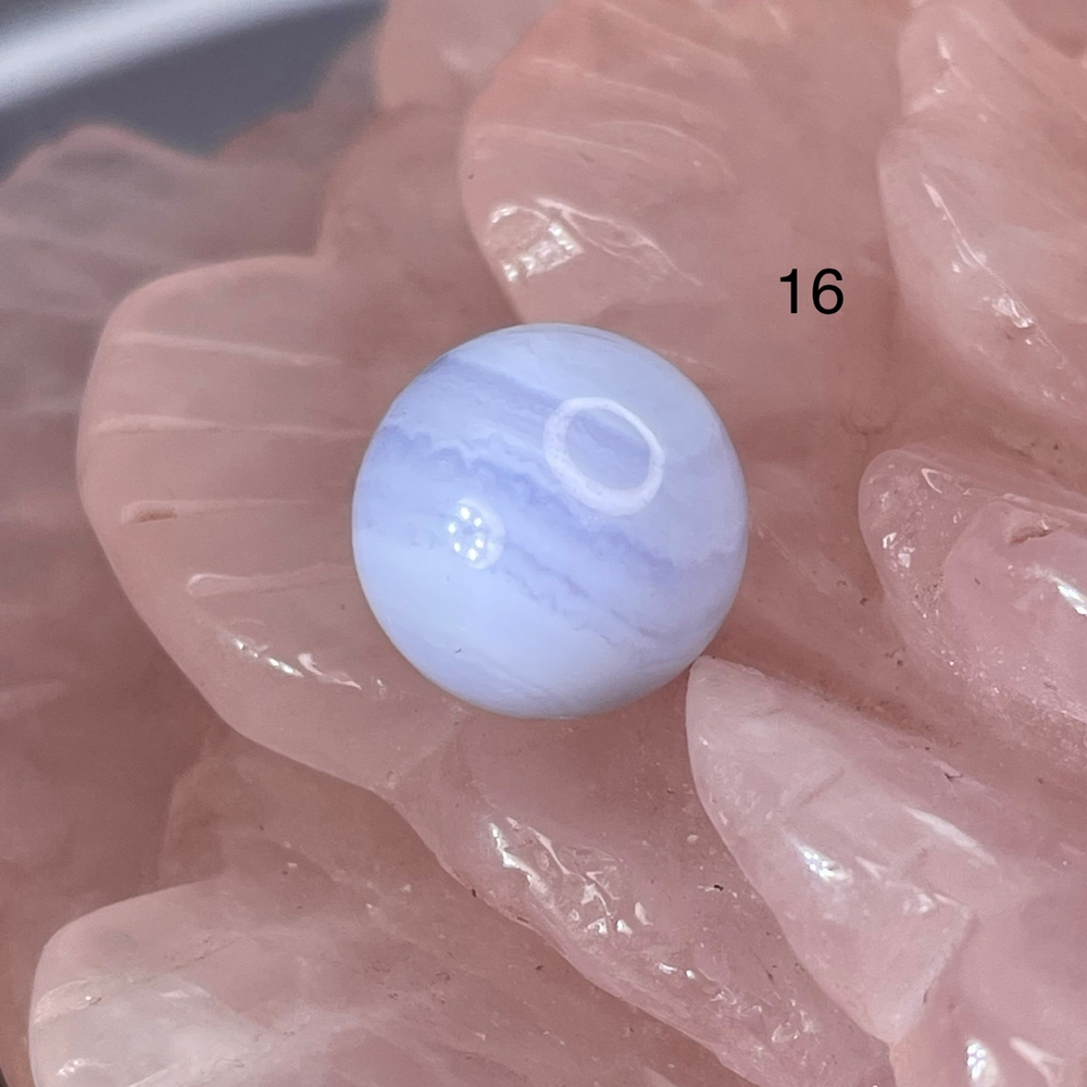 54642  Агат голубой Сапфирин Бусина 12,5мм