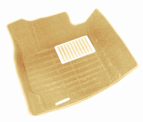 Коврики Pradar 3D XL для Toyota Land Cruiser 150 Prado 2014- бежевые с высоким бортиком, металлическим подпятником. Артикул SI 19-00255