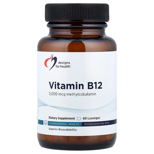 Designs For Health, витамин B12, 5000 мкг, 60 пастилок
