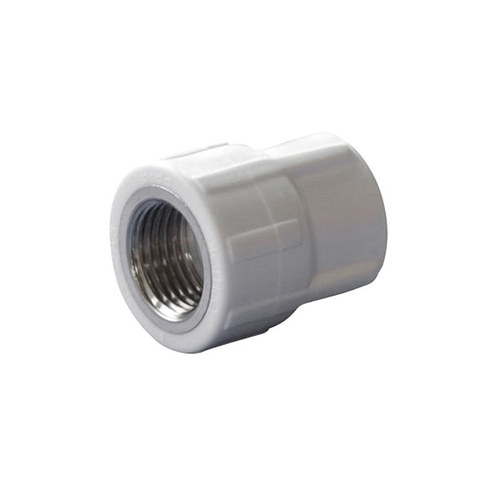 Муфта ПП 25-1/2'', с внутренней резьбой, белая, Политэк