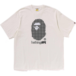 A Bathing Ape Sta Houndstooth Bathing Ape Relaxed Fit Tee