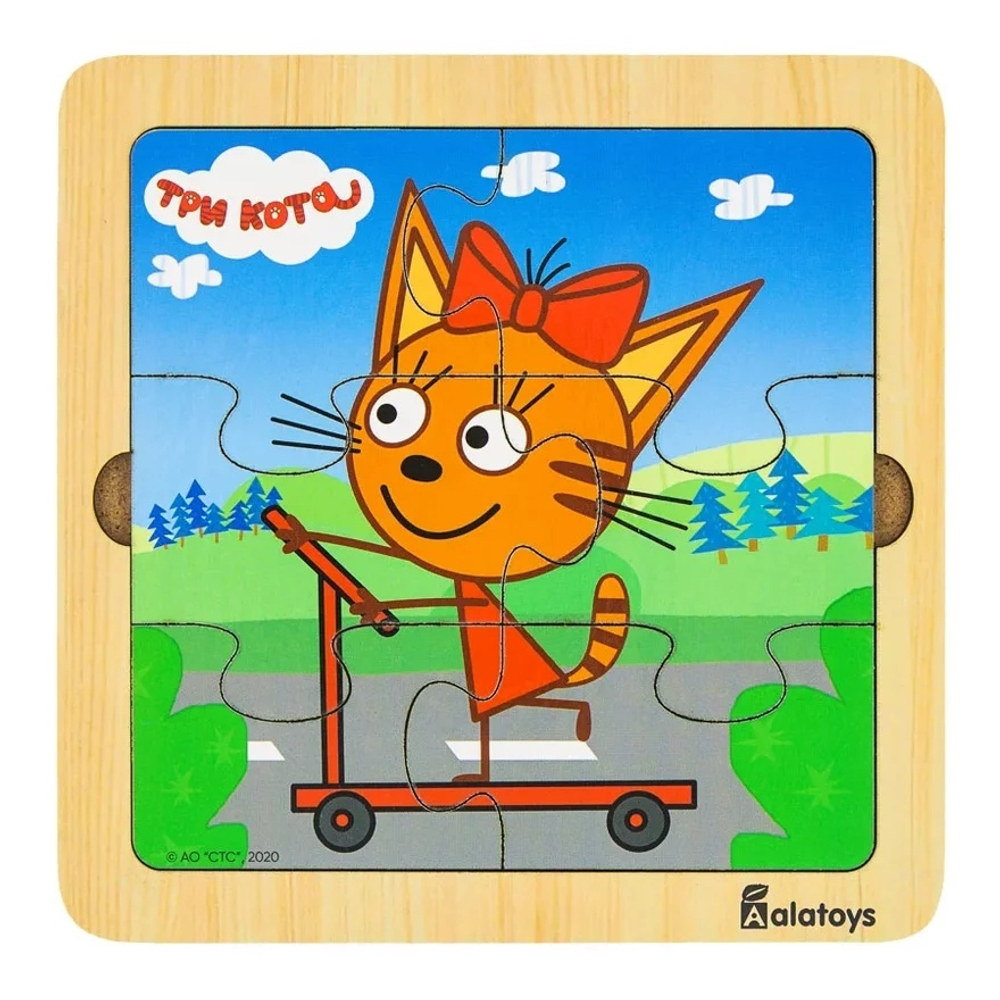 Пазл "Карамелька" ТРИ КОТА, развивающая игрушка для детей, обучающая игра из дерева