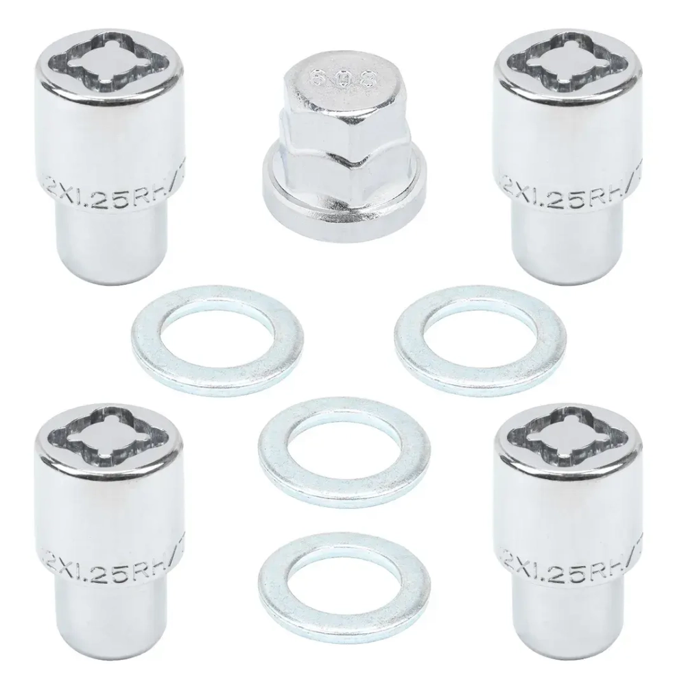 Набор секретных гаек на колесные диски M12x1.25RH 5пр. Forsage F-643305