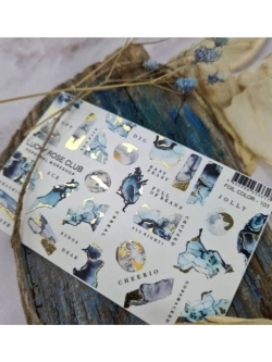 Lucky Rose Слайдеры наклейки для ногтей Foil 101