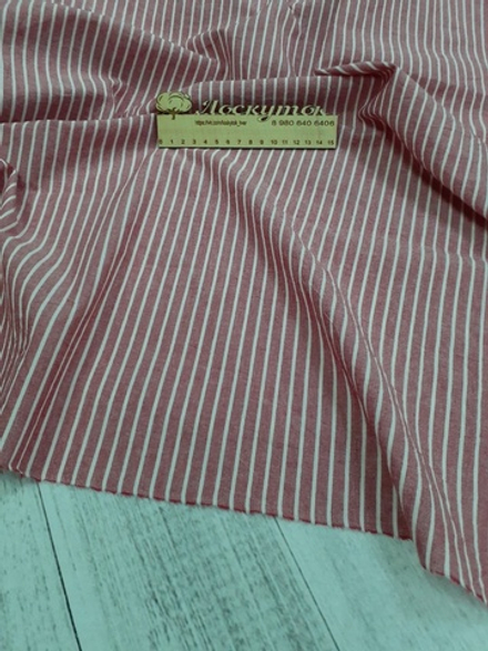 Вареный хлопок/Полоска красн.1см