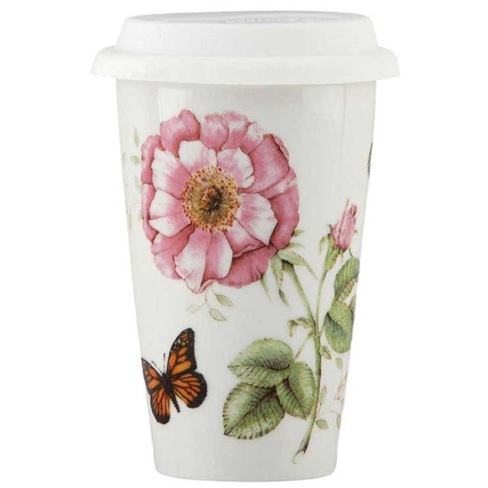Термокружка с крышкой 360мл Lenox Бабочки на лугу