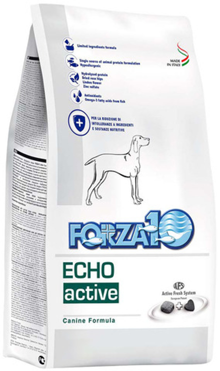 Forza10 10кг Active Echo Корм для собак, при заболеваниях ушей, с рыбой