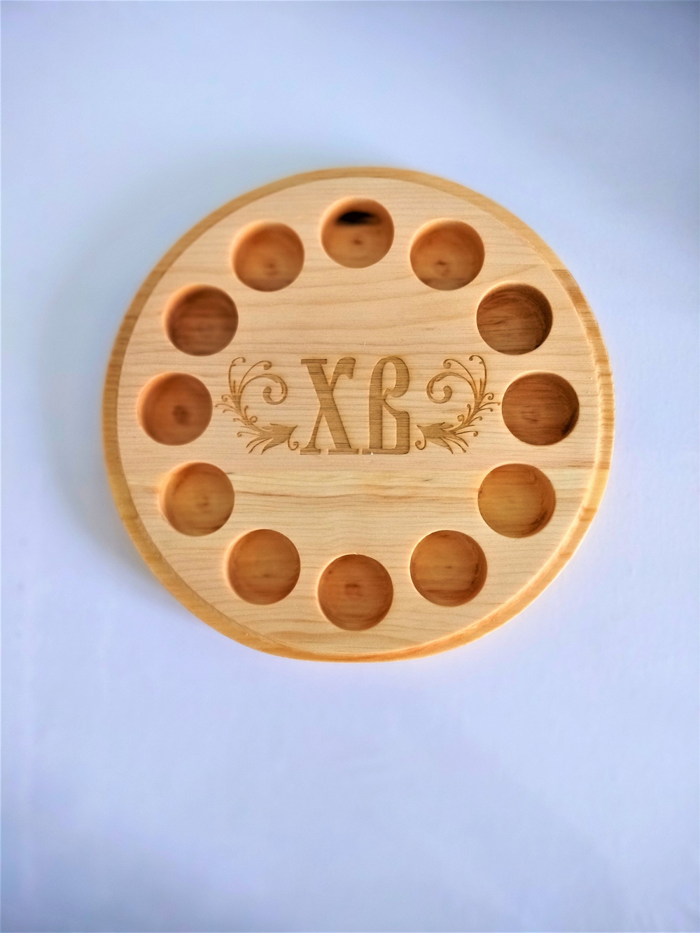 Подставка для яиц и кулича из дерева кедра (менажница)