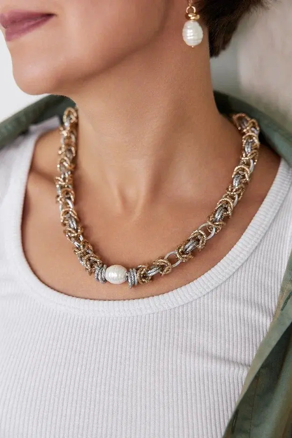 HMG 1131 Sg белая Майорка Колье Византия арт.2100