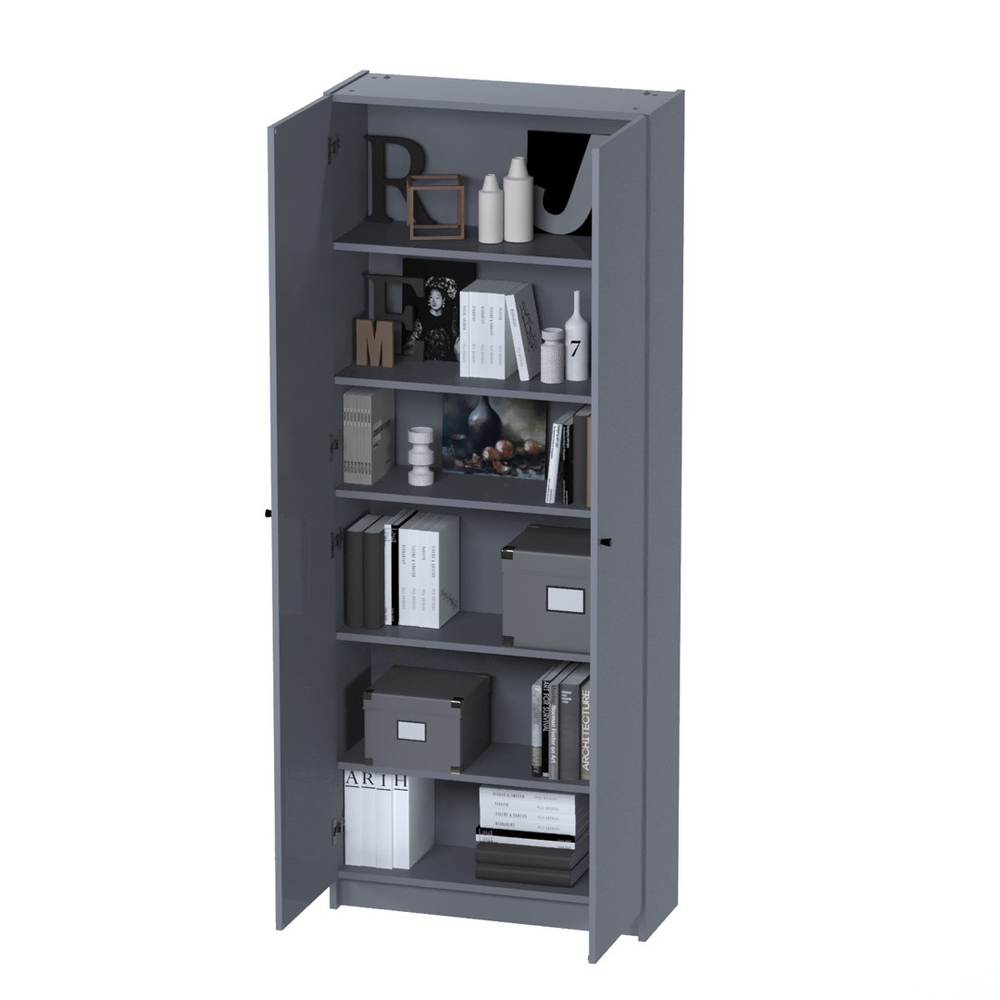 Cтеллаж Варма Стэнд 80, 78*198*28 см, серый