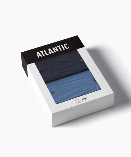 Трусы (2 шт) мужские семейные Atlantic 2MBX-073, хлопок, темно-синий + голубой