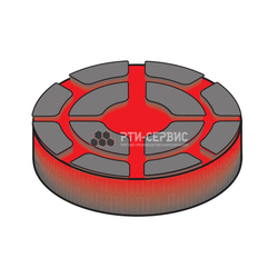 Резиновая накладка (РТИ-СЕРВИС 1020К) для подъемников "Ravaglioli" (min), кордированная