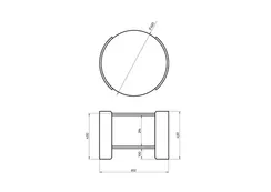 Столик Lagom Stone D 65 см высота 45 см (камень LC, черный)