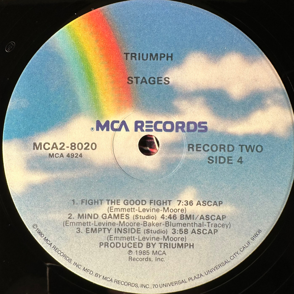 Triumph – Stages 2LP (США 1985г.)