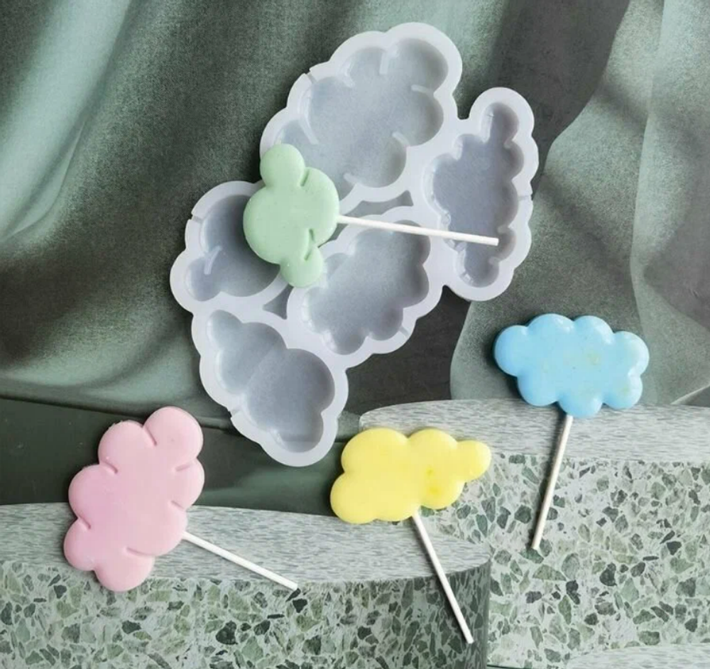 Силиконовая форма для леденцов «Облака 5 в 1»