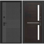 Дверь Входная Бункер BN-05 02 Венге, стекло белое