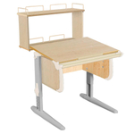 Растущая парта Дэми СУТ 24 с задней двухъярусной полкой СУТ.14.250 (750×880 мм)