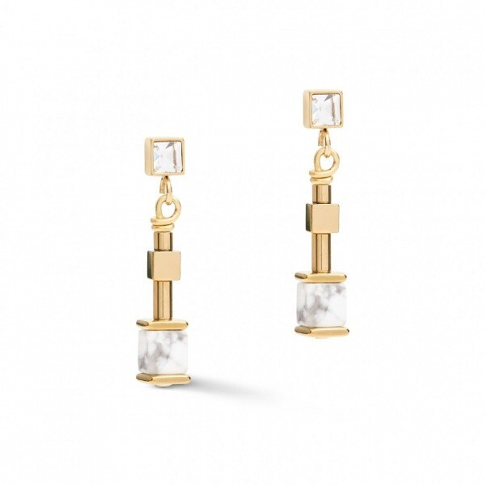 Серьги Coeur de Lion White 5055/21-1400 цвет белый, золотой