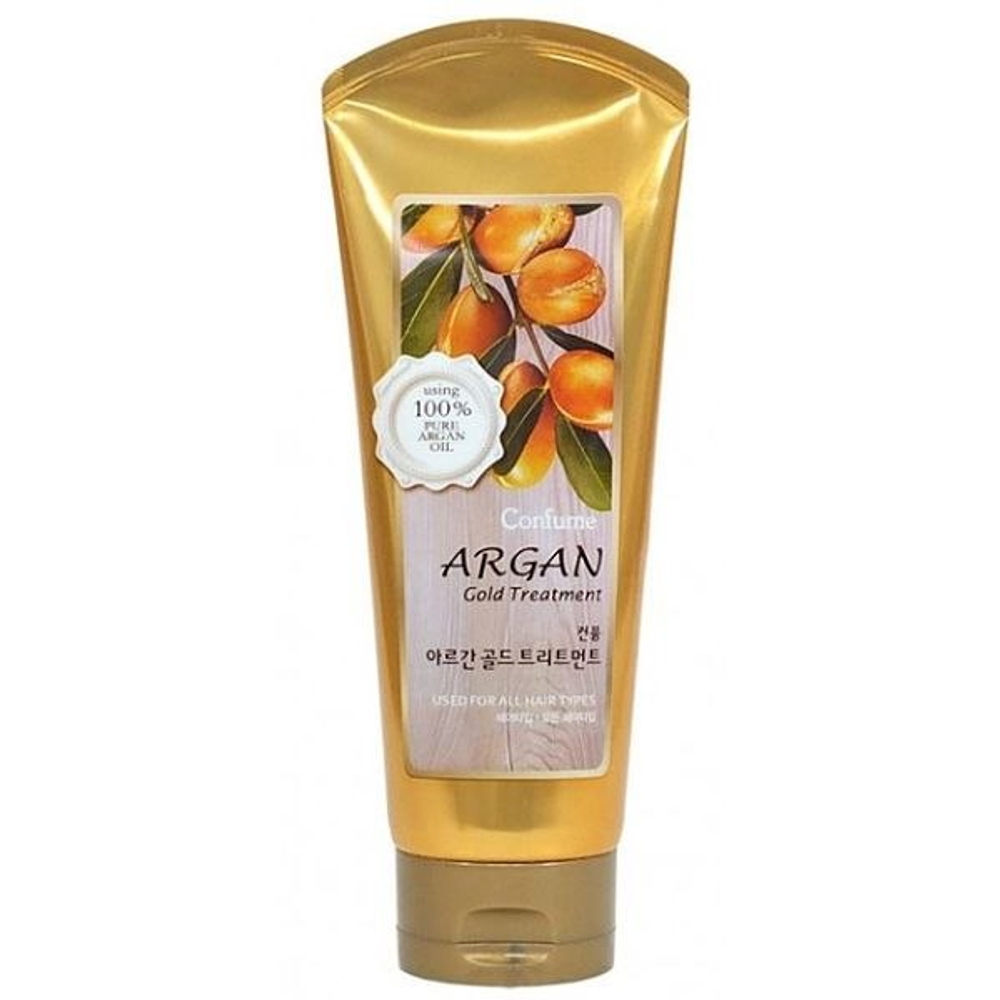 Confume Argan Gold Treatment увлажняющая маска с аргановым маслом и с золотом для поврежденных волос
