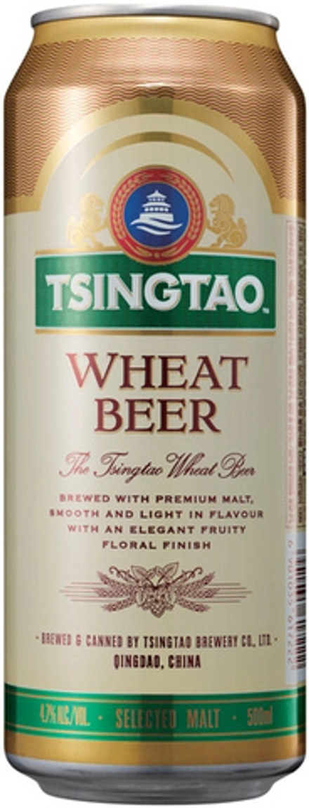 Пиво Циндао Пшеничное / Tsingtao Wheat Beer 0.5 - банка