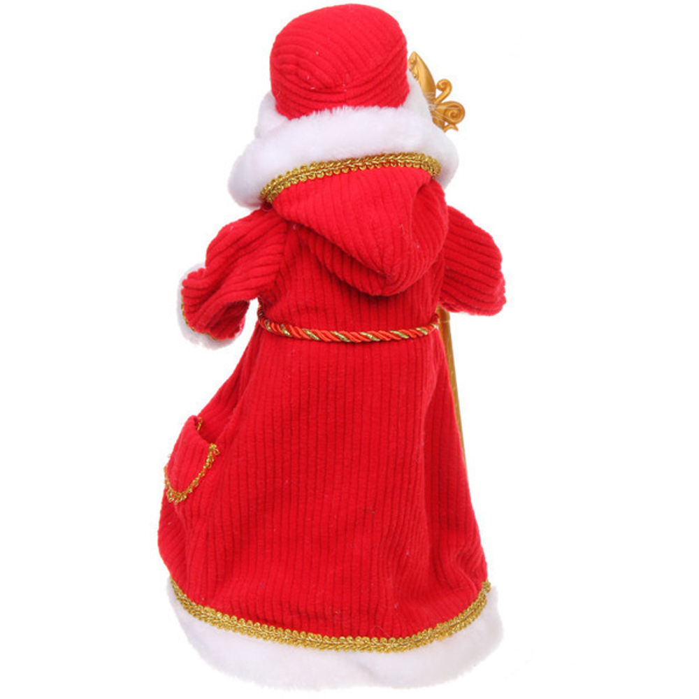 Дед Мороз «Зимняя тайна» 40 см в красной шубке