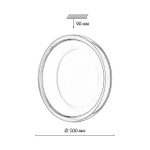 7777/ELN COLOR SN 112 Светильник пластик/белый/серый LED 76Вт 3000/4000/6000К D500 IP43 CCT PORTMAN