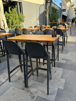 Стул барный пластиковый Scab Design Piu, антрацит