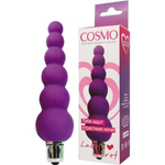 Рельефный фиолетовый анальный стимулятор Cosmo, (12 см) (Цвет: фиолетовый)