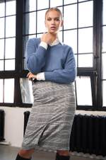 4795 Юбка женская (серый клетка)