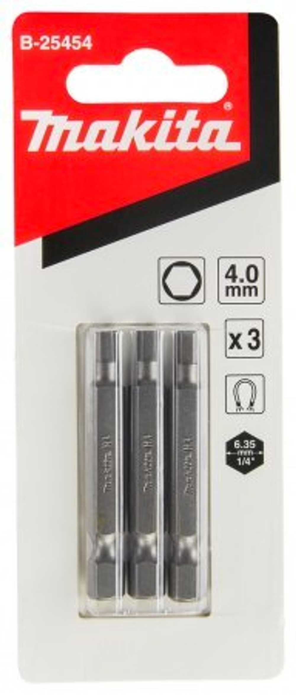 Насадка HEX4.0, 50 мм, E-form (MZ), 3 шт. Makita B-25454