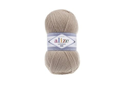 ALIZE "LANAGOLD 800", 49% шерсть, 51% акрил, 100 гр, 800 м, 05 бежевый
