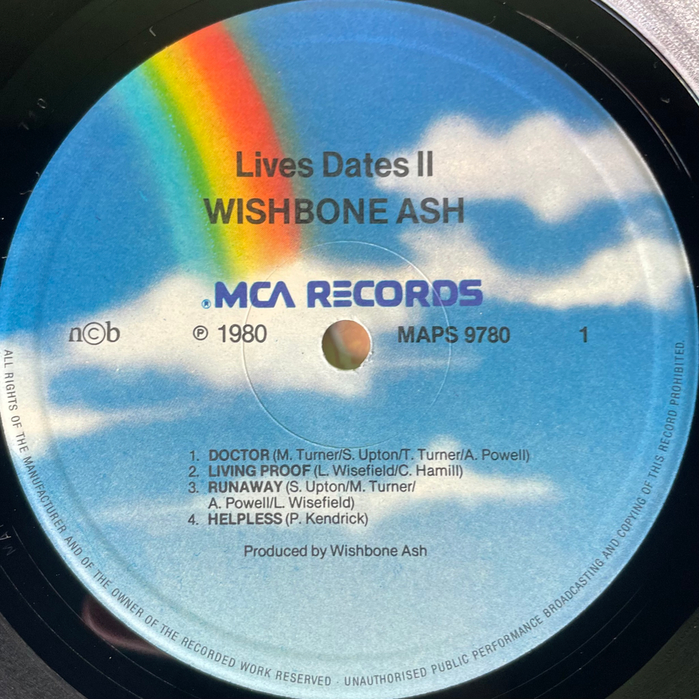 Wishbone Ash ‎– Live Dates Volume Two (Скандинавия 1980г.)