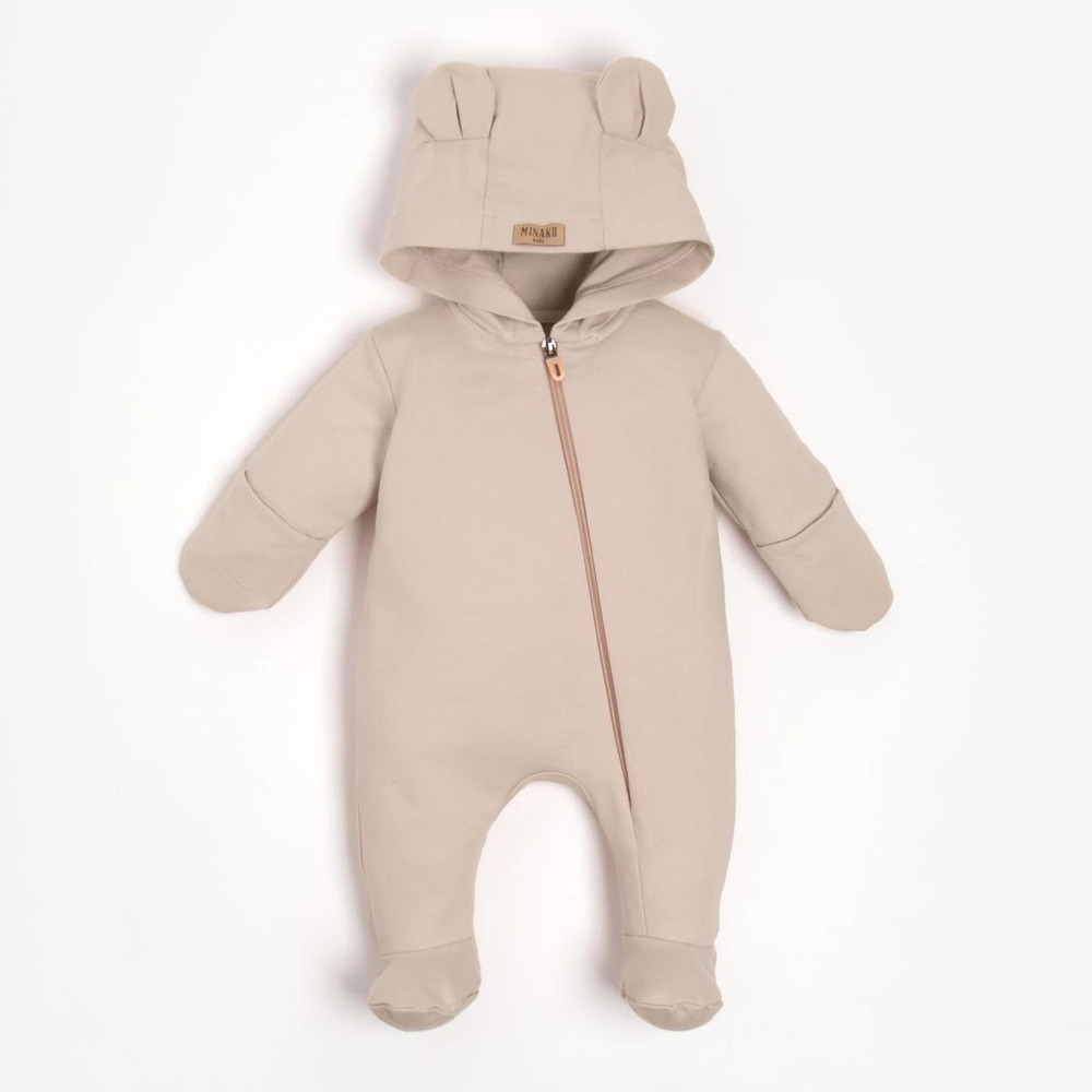 Комбинезон детский, цвет бежевый, р. 74-80 9308437 (MINAKU)
