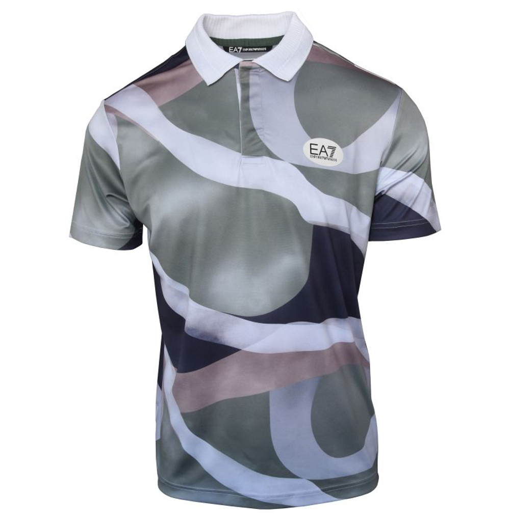 Мужское теннисное поло EA7 Tennis Pro Shirt In Ventus7 - fancy green