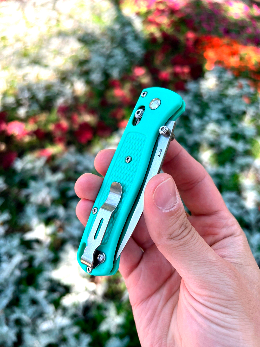 Нож Benchmade 535 Bugout CIVIL MINT (редкий цвет) А+++ - минт рукоять, клинок сатин, фурнитура сатин