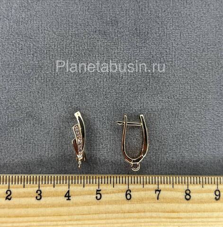 Швензы люкс (Корея) пара с микроцирконами 0543