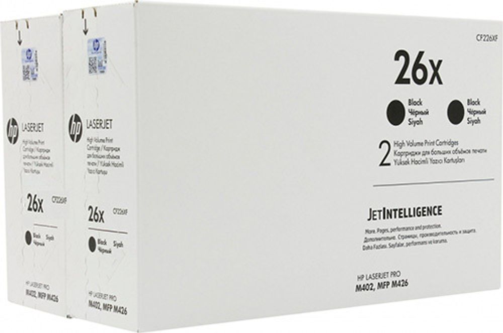 Картридж HP 26X CF226XD лазерный увеличенной емкости упаковка 2 шт (2*9000 стр)