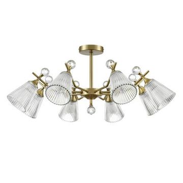 8046/8C CLASSI LN25 77 латунь/прозрачное стекло Люстра потолочная Е14 8*40W 220V AURICA