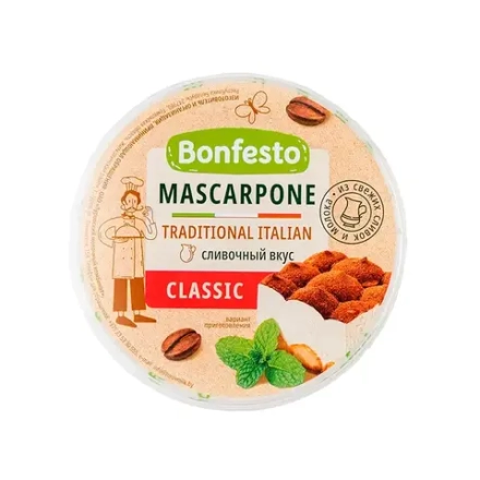 Сыр Маскарпоне 78% Bonfesto, 250 гр