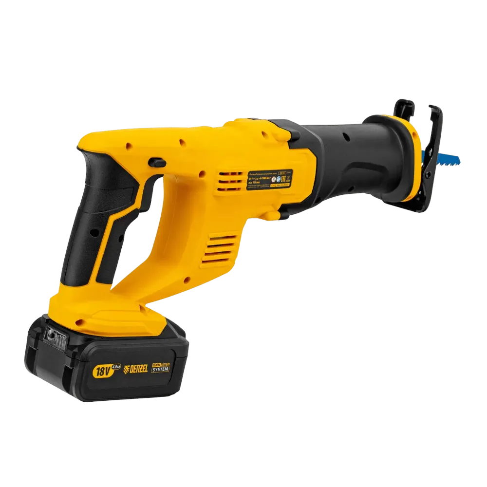 Пила сабельная аккумуляторная CRC-115, 18В Li-Ion Denzel, 28465