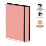 Ежедневник недатированный, А5, 136л., кожзам, Berlingo "Instinct", черный/фламинго, с резинкой