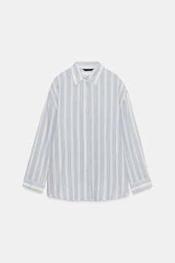 ZARA ОБЪЕМНАЯ РУБАШКА В ПОЛОСКУ, ПОЛОСКИ