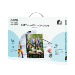 Картина по номерам на холсте "Букет люпинов", 30*40, с акриловыми красками и кистями, ТРИ СОВЫ