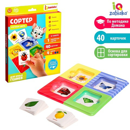 Сортер «Изучаем цвета» с карточками Домана