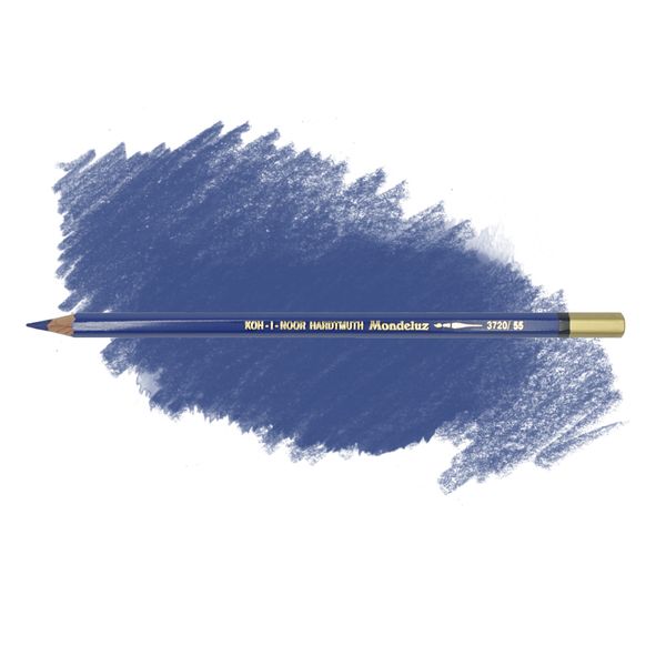 Карандаш художественный акварельный MONDELUZ, цвет 55 синий прочный