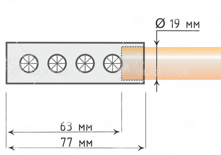 Наконечники Аллюр для кованых карнизов d19, цвет черный никель
