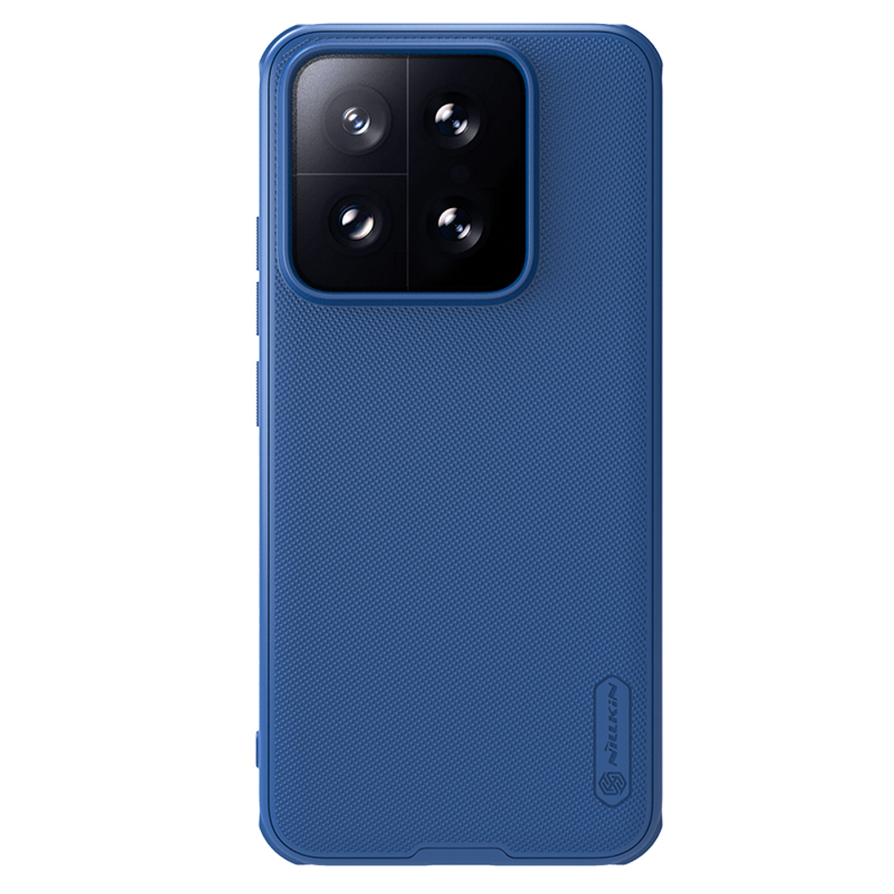 Чехол двухкомпонентный синего цвета от Nillkin для смартфона Xiaomi 14, серия Super Frosted Shield Pro