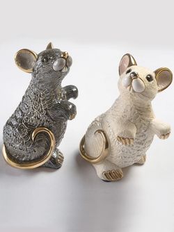 De Rosa Rinconada Статуэтка керамическая Крыса Белая