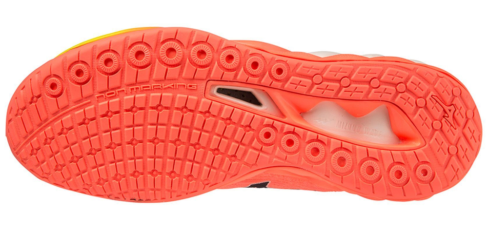 Мужские кроссовки для бадминтона/сквоша Mizuno Wave Luminous 2 - неоновое пламя/черный/bolt2ne