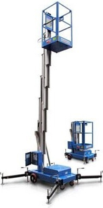 Передвижной телескопический подъемник Dingli GTWY 10-1010AC/DC мачтовый (10 м/120 кг, 12/220В)